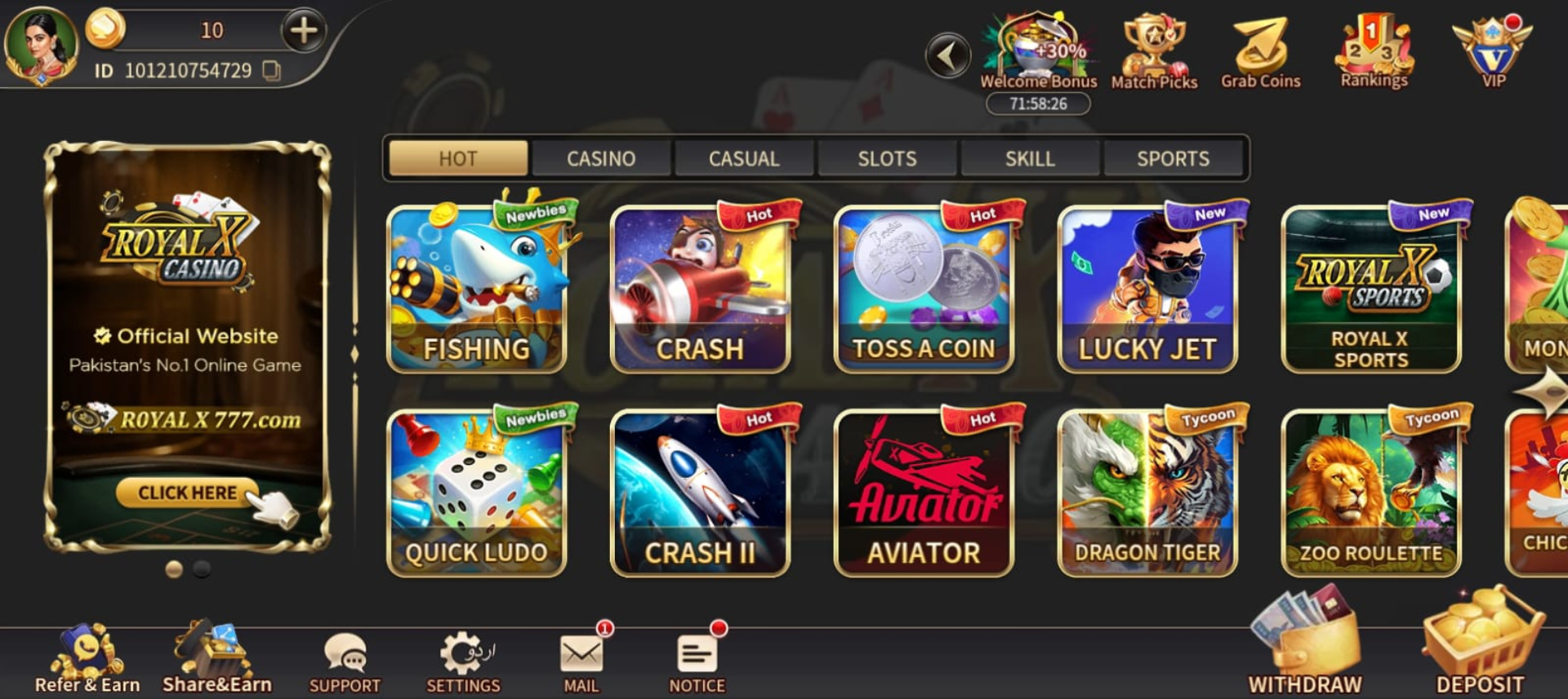 hot-games-of-royal-x-casino